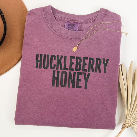 Huckleberry Honey Embroidered Short Sleeved T-shirt