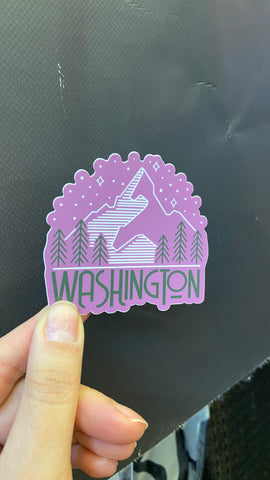 Washington Mountains Sticker